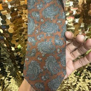 Elegant Paisley Tie in Brown and Gray